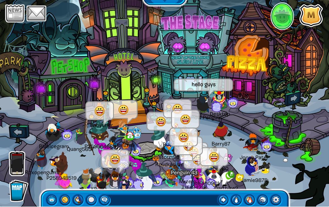 Resultado de imagen para halloween party 2014 club penguin