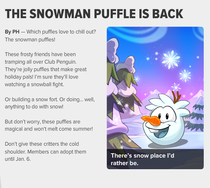 Be sure to login to Club Penguin to check out the rest of the newspaper! 
